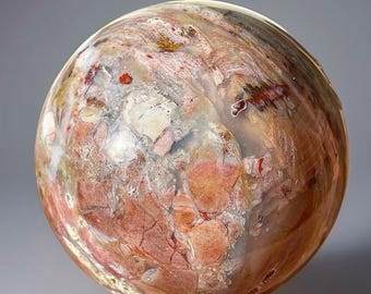 Brecciated Jasper Colorful Sphere • Natural Unique Earthy Pink Jasper Crystal Ball