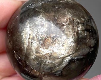 Gem Lepidolite sphere, Pewter Green Mica Ball, AAA Quality Rare Color Crystal, Gemmy Lepidolite Collector Grade Sphere