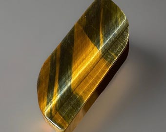 Blue & Yellow Tiger’s Eye Freeform - Unique Natural Chatoyant Crystal