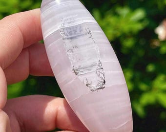 Pink Calcite Shiva,  Dendritic Mangano Calcite XLarge Crystal UV Fluorescent - No.22