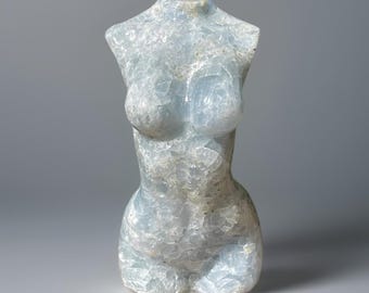 Celestine Large Lady Body Goddess with Olivine inclusions, #31