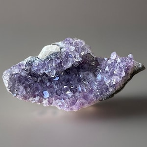 Amethyst Cluster with Calcite Specimen - #1A, Natural Amethyst Cluster
