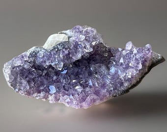 Amethyst Cluster with Calcite Specimen - #1A, Natural Amethyst Cluster