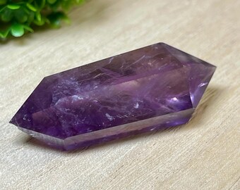 Amethyst Double Point Crystal, Unique Purple Gemstone DT Point