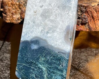 Moss Agate Quartz Bar