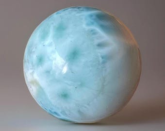 Larimar Sphere, Dominican Republic Larimar Crystal Orb (395)