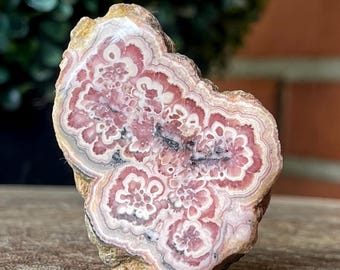 Rhodochrosite Freeform Slice Specimen Crystal Stone (71)