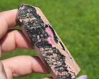 Rhodonite Tower with Dendritic inclusions - #18,  Manganese Home decor crystal gifts