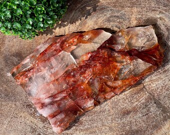 Fire Quartz Large Slab with Rainbows High Quality, AAA Grade Collectors Edition Crystal Gift, #91