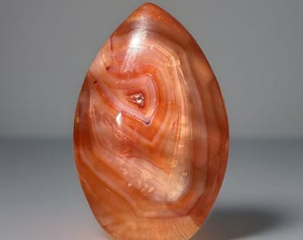 Carnelian Crystal Drop, Unique Gem Stone Flame , Red Carnelian Agate