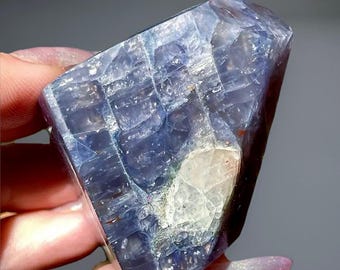 Iolite Sunstone Freeform with Pink Confetti , Rare Find Cordierite, Dichroite, Water Sapphire