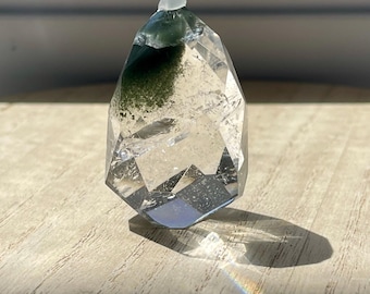 Garden Quartz Faceted Crystal Drop, High Quality Unique Crystal Gifts