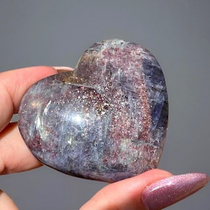 Iolite Sunstone Heart - AAA Rare Confetti Crystal - Natural Cordierite Specimen, Water Sapphire