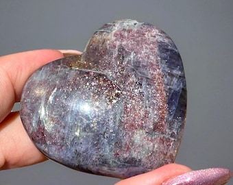 Iolite Sunstone Heart - AAA Rare Confetti Crystal - Natural Cordierite Specimen, Water Sapphire