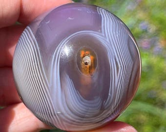 Rare JELLY Agate SPHERE from Madagascar, Purple Agate Crystal Ball