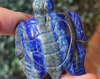 Lapis Lazuli Turtle: Crystal Animal Figurine