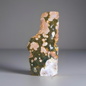7th Vein Ocean Jasper Freeform with Pink Orbs & Green Quartz