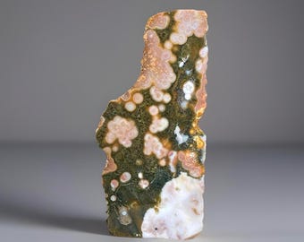 7th Vein Ocean Jasper Freeform with Pink Orbs & Green Quartz