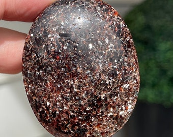 Almandine Garnet Palm stone with Mica AAA Quality Rare Crystal’s