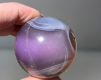 Rare JELLY Agate SPHERE from Madagascar, Purple Agate Crystal Ball