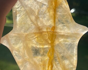 Golden Healer Quartz Hand with eye | 4.3“ Hamsa golden healer | AAA Crystal’s | Evil eye protection | Home decor