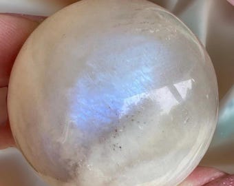 Blue Moonstone High Quality Sphere , Transparent White Moonstone Sphere, AAA Grade Crystal Gifts , Rare Crystal Find