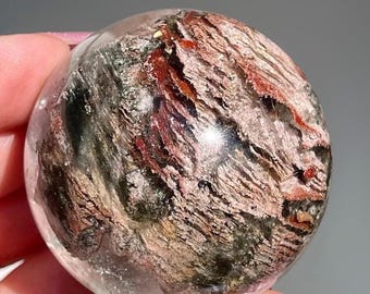 Garden Quartz Sphere, Lodolite Crystal Ball High Quality AAA Grade Collectors Edition Rocks