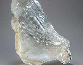 Naica Selenite Statement Crystal – Clear Lustrous Specimen from Naica Mine, Chihuahua, Mexico, Collector Grade, Natural Mineral Display