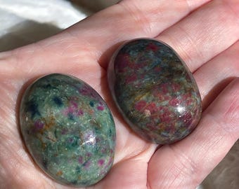 Ruby in Kyanite Oval Cabochon