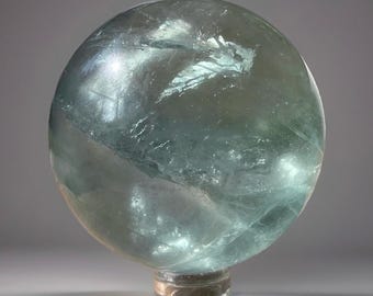 Green Fluorite Sphere full of Rainbows , HQ Fluorite Crystal Ball