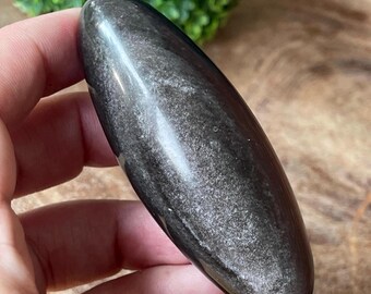 Silver Sheen Obsidian Big Shiva - #11