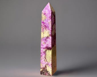 Stichtite in serpentine tower, RARE Atlantisite point AAA Grade, Crown and heart chakras