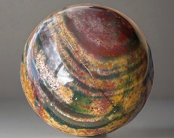 Heliotrope Jasper BALL, BLOODSTONE Sphere from India (346)