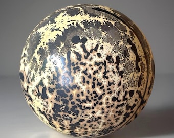 Picture Jasper Sphere: Animal Print Painting Stone Orb (61)