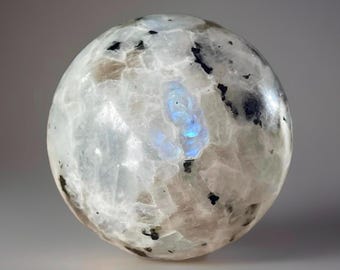 Rainbow Moonstone Sphere • Blue Flash High Quality Crystal Ball • Natural Moonstone Sphere • Unique Gifts • Polished Stone Home Decor