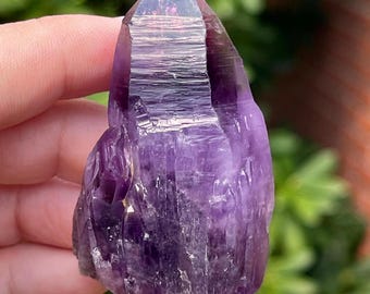 Tutu Cliffs Amethyst Point: Nigeria - Collector's Mineral Display Crystal Unpolished Specimen, Self standing