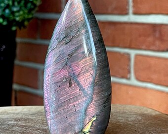 Sunset Labradorite Flame with Orange Purple Flash - No. 14