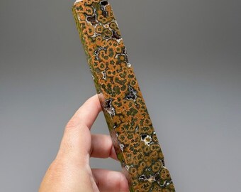 Marovato Madagascar Ocean Jasper Tower with Quartz and Orange Flower Orbs, Rare Find AAA  Ocean Jasper, #94