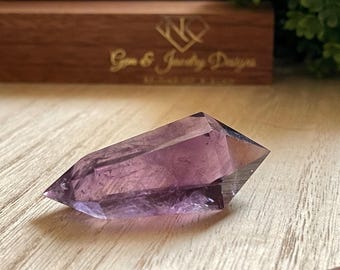 Amethyst Double Point Crystal, Unique Purple Gemstone DT Point