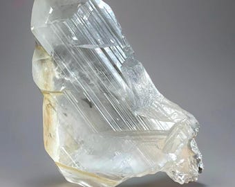 Naica Selenite Statement Crystal – Clear Lustrous Specimen from Naica Mine, Chihuahua, Mexico, Collector Grade, Natural Mineral Display