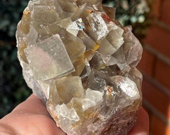 Kiwi Green Fluorite Specimen - Large Crystal cluster from Morocco