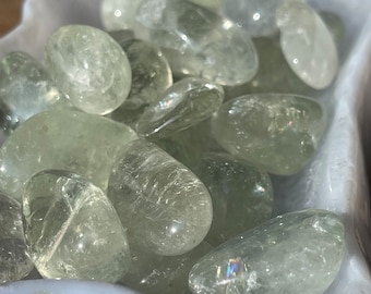 Prasiolite Polished Tumble, High Quality Green Quartz Pocket Stone, Crystal Gift for Gem Collectors