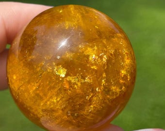 Yellow Mica Fluorite Sphere AAA HQ Crystal - #41