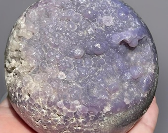 Grape Agate XL Sphere • Polished Purple Agate Grape Cluster Specimen • Sparkly Grape Agate Mineral Ball