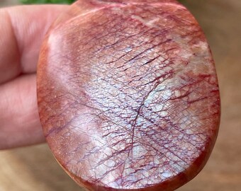 Red Moonstone with Incredible Blue and Gold Flash, #22