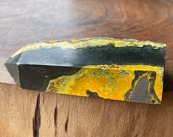 Orange Yellow Grey Black White Jasper Tower | AAA grade Crystal | Raw edge Slab Point | Collectors quality Crystal gifts