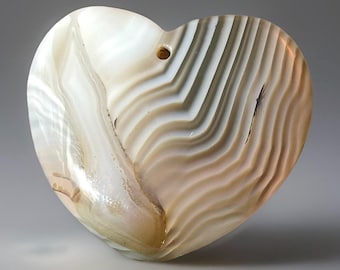 Botswana Agate Heart Crystal Pendant ( 2 )