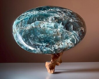 Apatite Deep Blue Palmstone Flat ( 240)