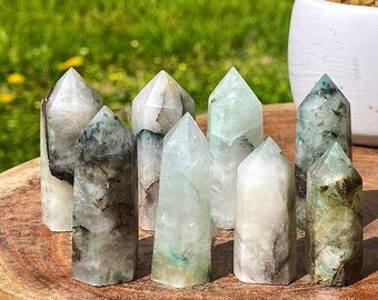 Quantum Quattro Tower • Your Choice • Malachite • Dioptase • Chrysocolla • Shattuckite • Gem Silica • Crystal Gifts