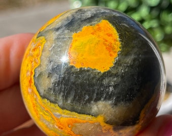 Orange Yellow Black Jasper HQ Sphere